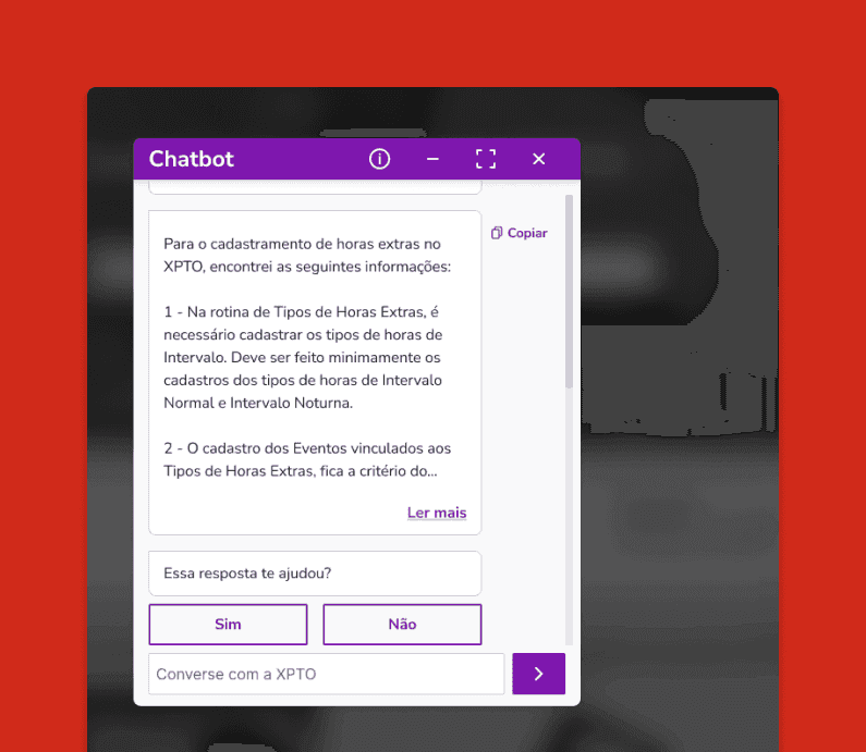 Detalhe do chatbot revitalizado
